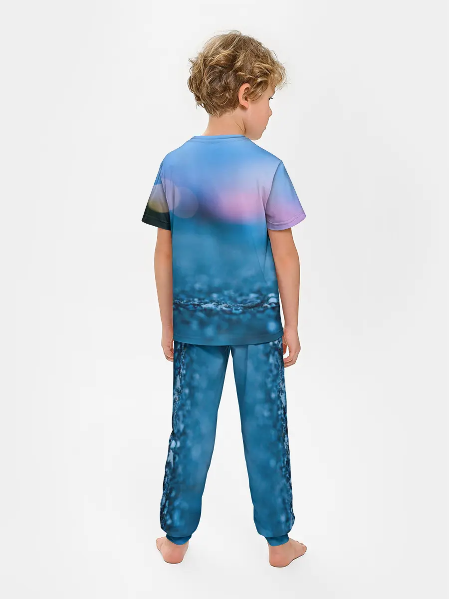 Детская пижама с брюками / PUBG light blue
