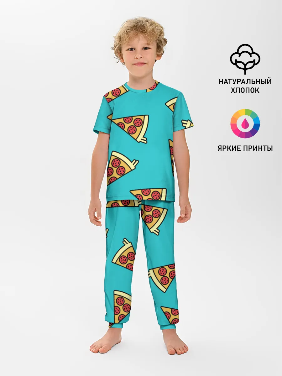 Детская пижама с брюками / пицца