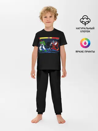 Детская пижама с брюками / Черепашки 8 бит