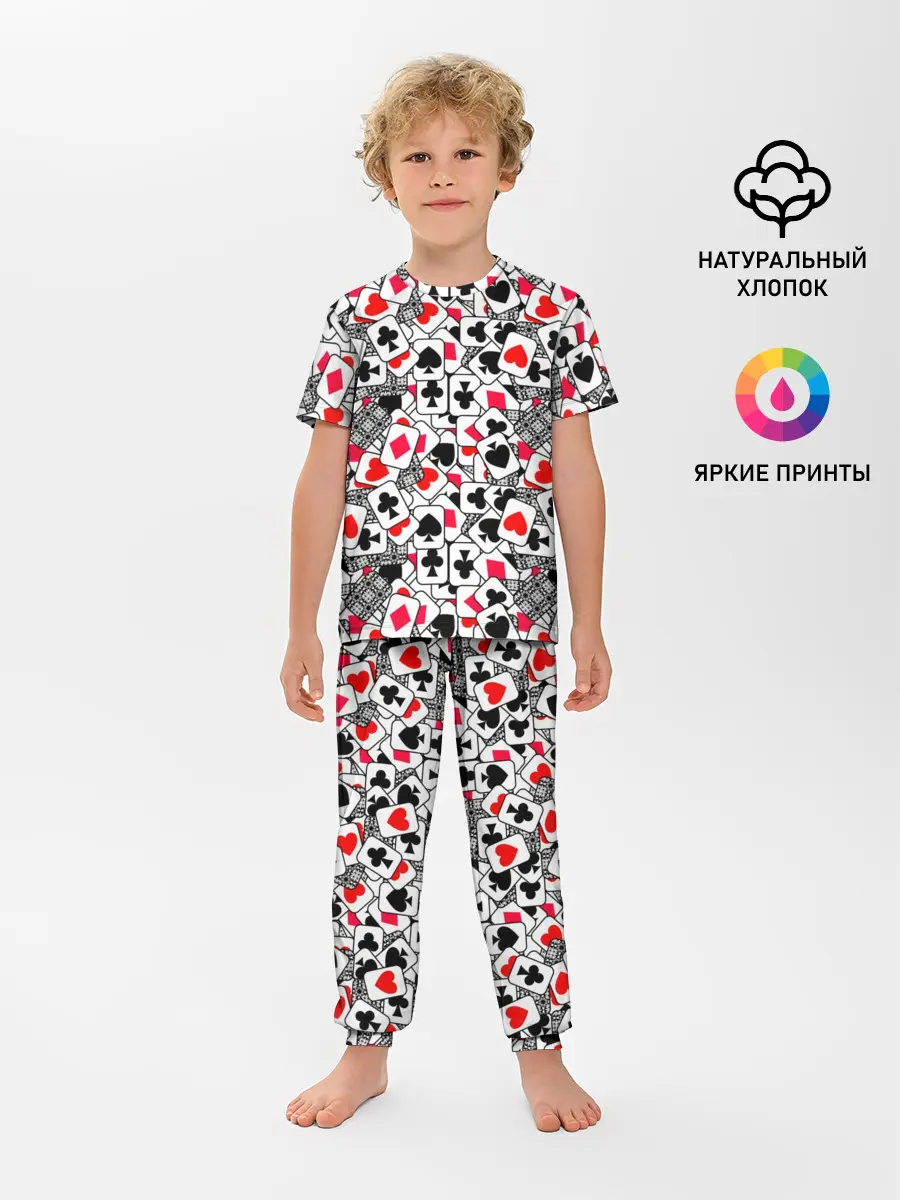 Детская пижама с брюками / Игральные карты