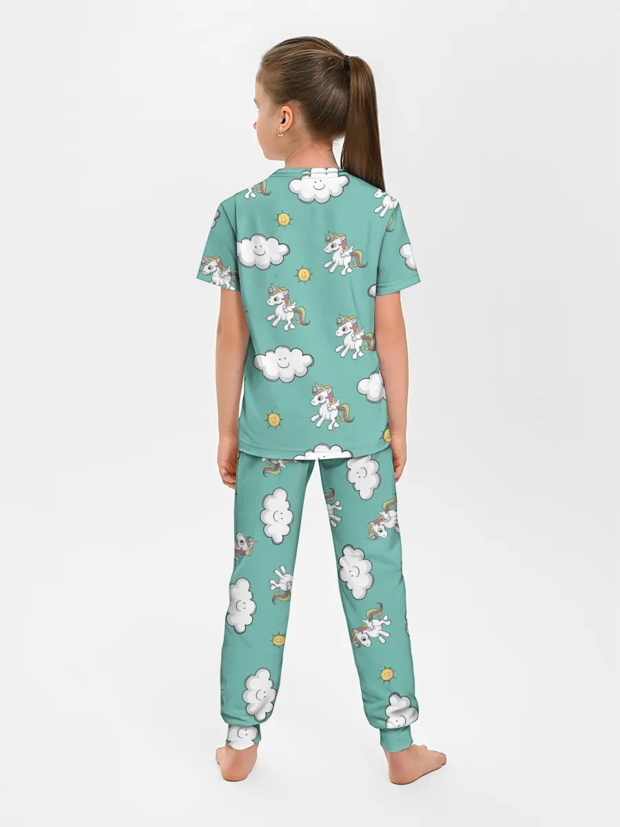 Детская пижама с брюками / Любовь к единорогам
