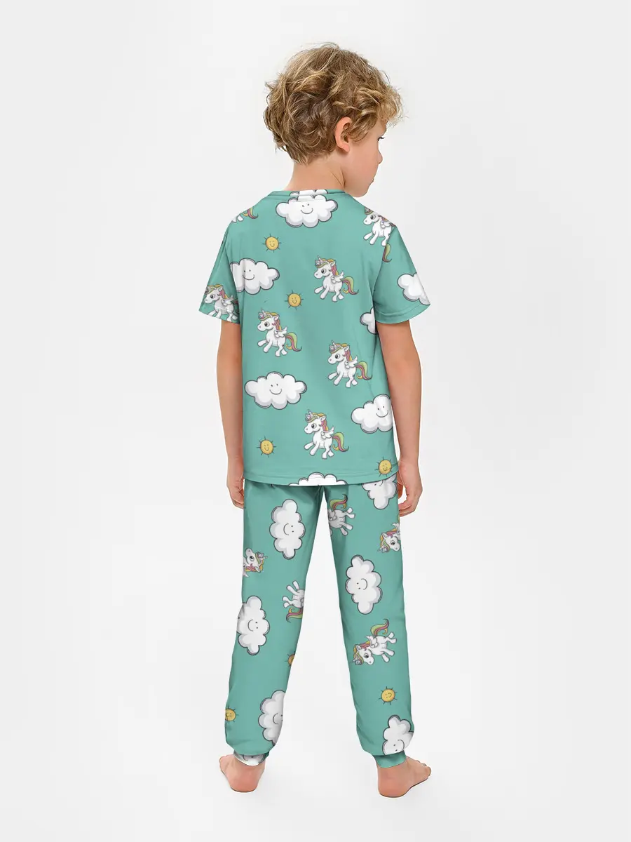 Детская пижама с брюками / Любовь к единорогам