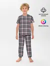 Детская пижама с брюками / Клеточный узор