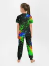 Детская пижама с брюками / Врывающийся Монки. Радужный фон