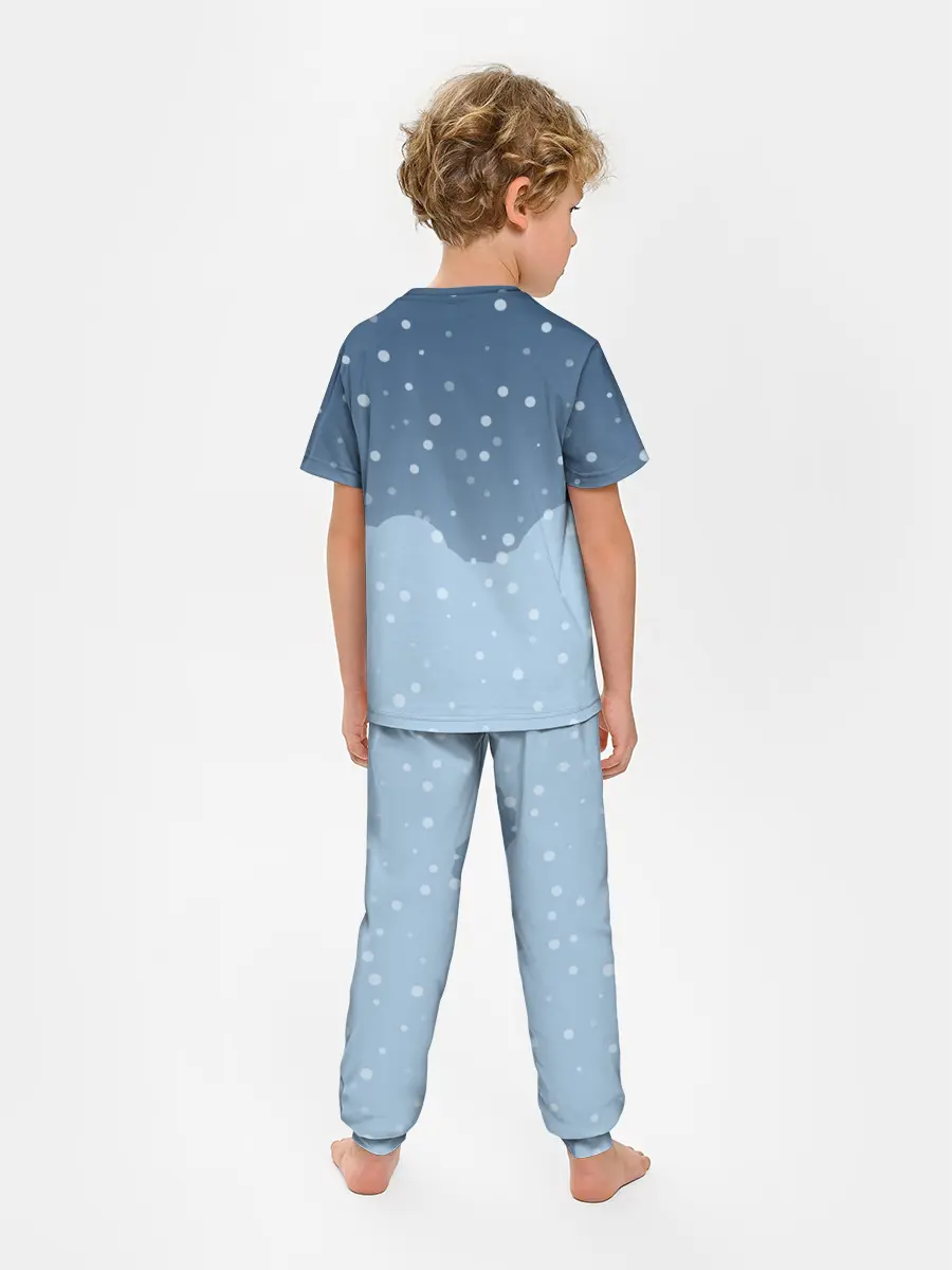 Детская пижама с брюками / Новогодний Пикачу