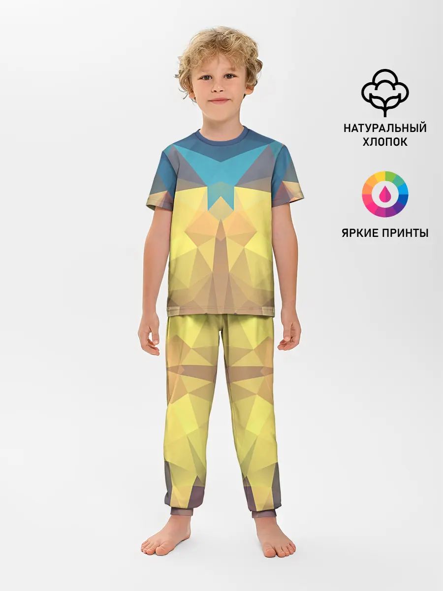 Детская пижама с брюками / Абстрактная Геометрия
