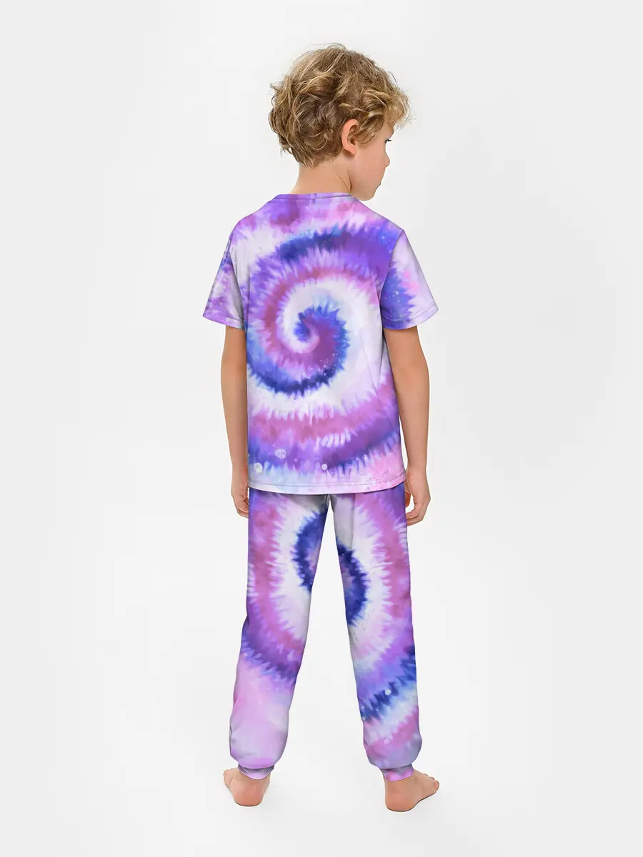 Детская пижама с брюками / TIE-DYE PURPLE