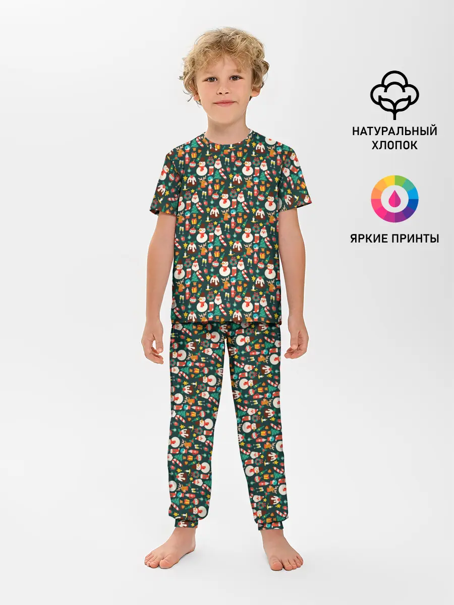 Детская пижама с брюками / Новый Год