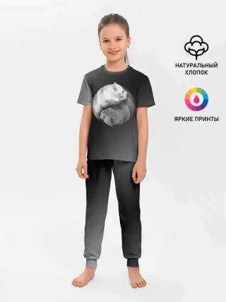 Детская пижама с брюками / Янь Янь Котики