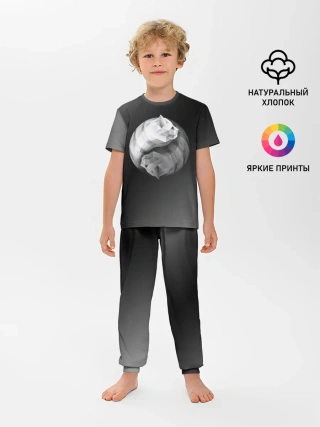 Детская пижама с брюками / Янь Янь Котики