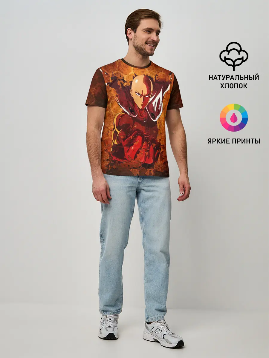 Мужская базовая футболка / Огненный ВАНПАНЧМЕН