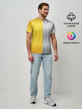 Мужская базовая футболка / Gold and Silver