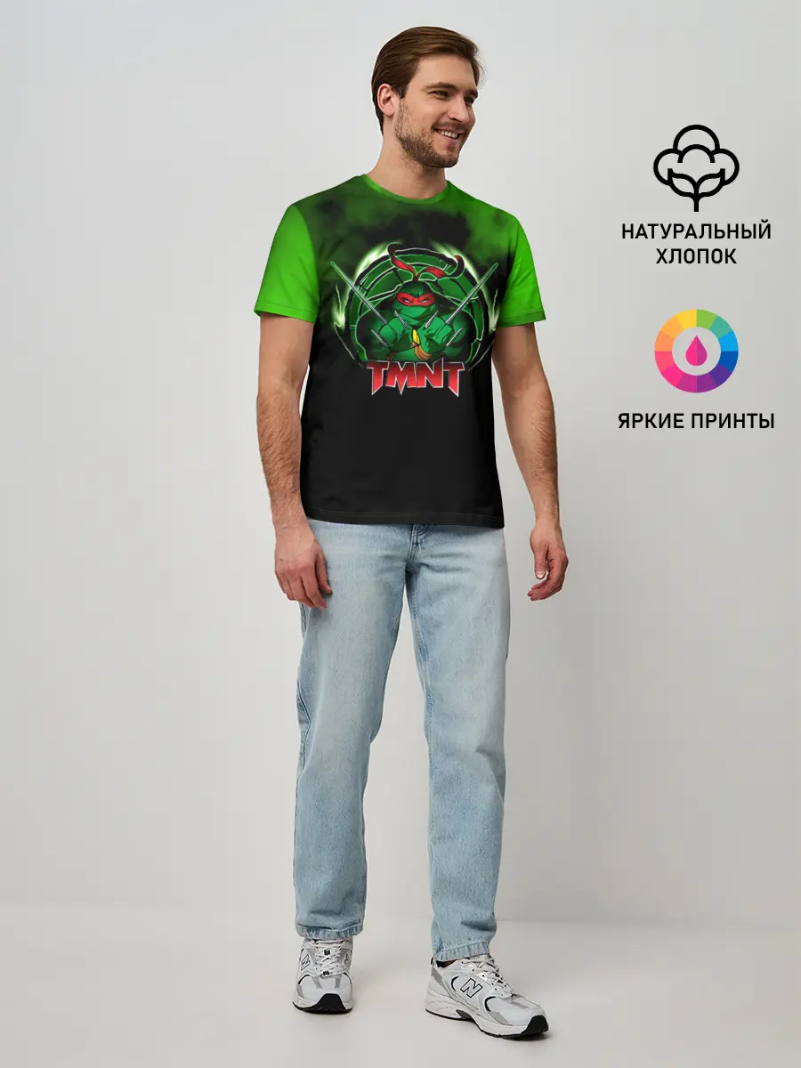 Мужская базовая футболка / TMNT Рафаэль