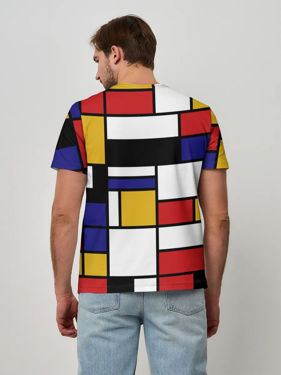 Мужская базовая футболка / Color blocking