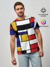 Мужская базовая футболка / Color blocking