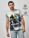 Мужская базовая футболка / Зимний Майнкрафт