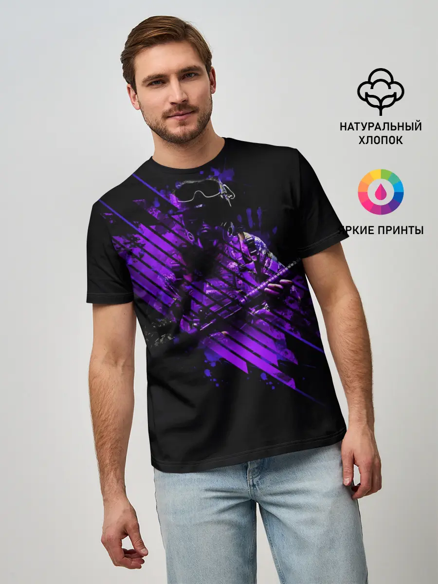 Мужская базовая футболка / pro100