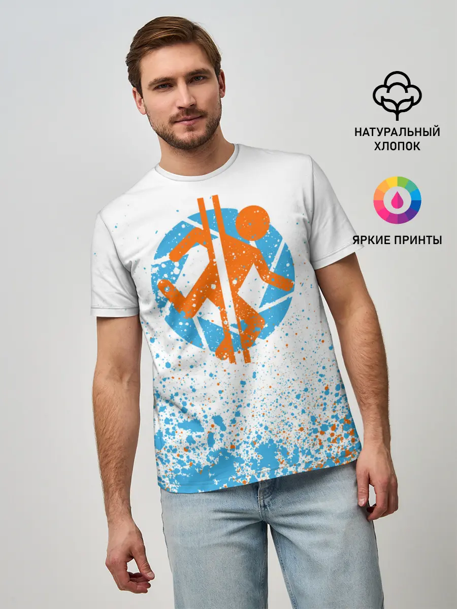 Мужская базовая футболка / PORTAL 2