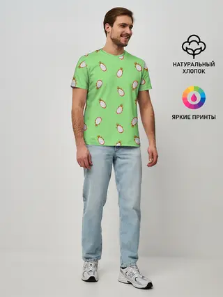 Мужская базовая футболка / Драконий фрукт