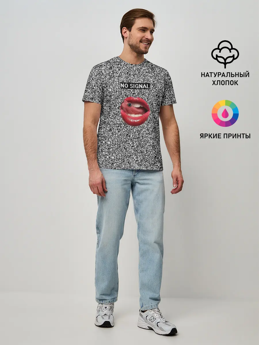 Мужская базовая футболка / Губы