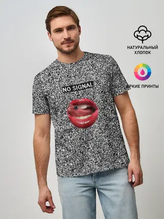 Мужская базовая футболка / Губы