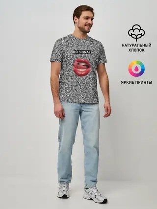 Мужская базовая футболка / Губы