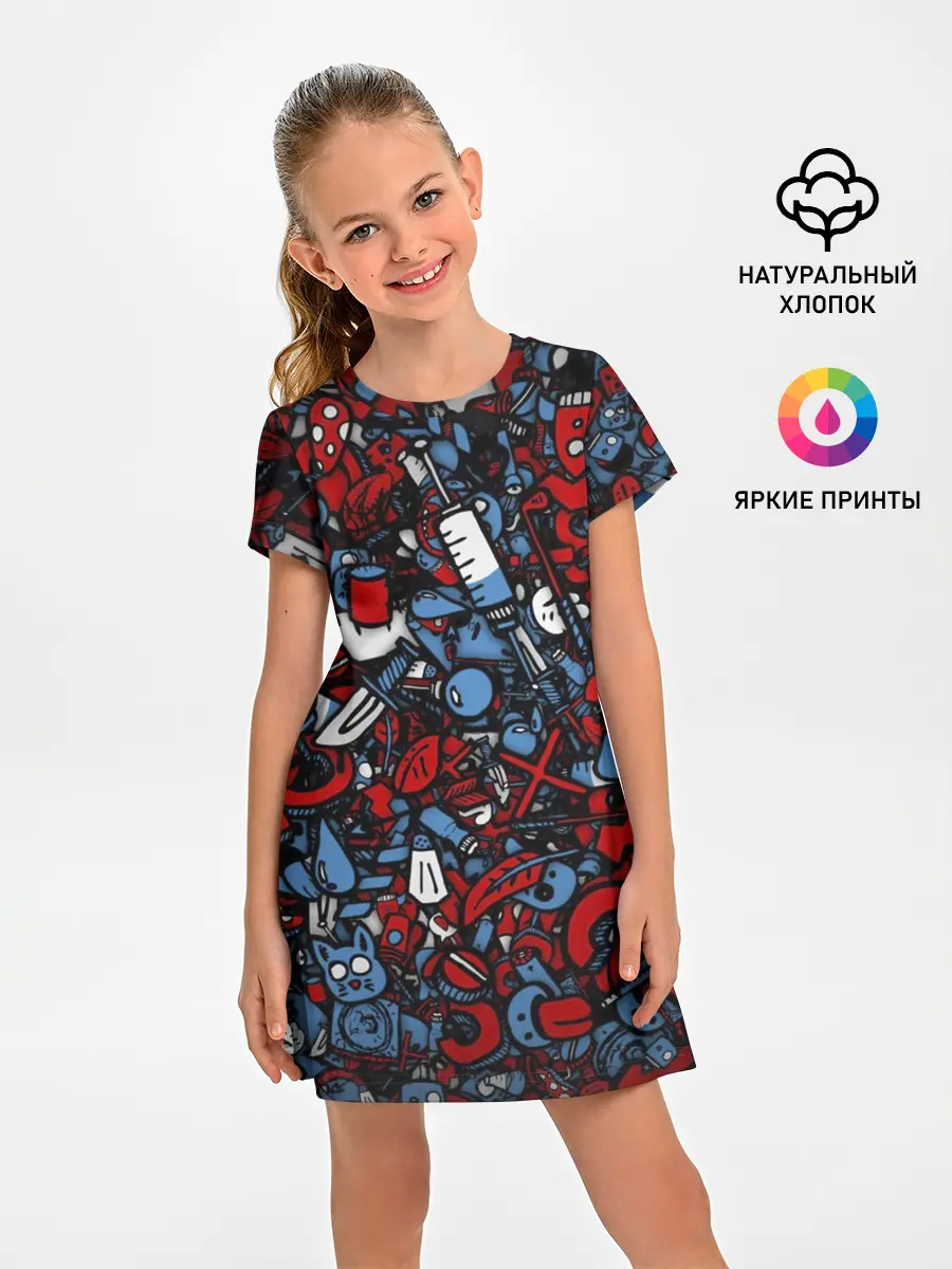 Детское платье / RedBlue stikers