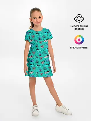 Детское платье / Морские рыбки