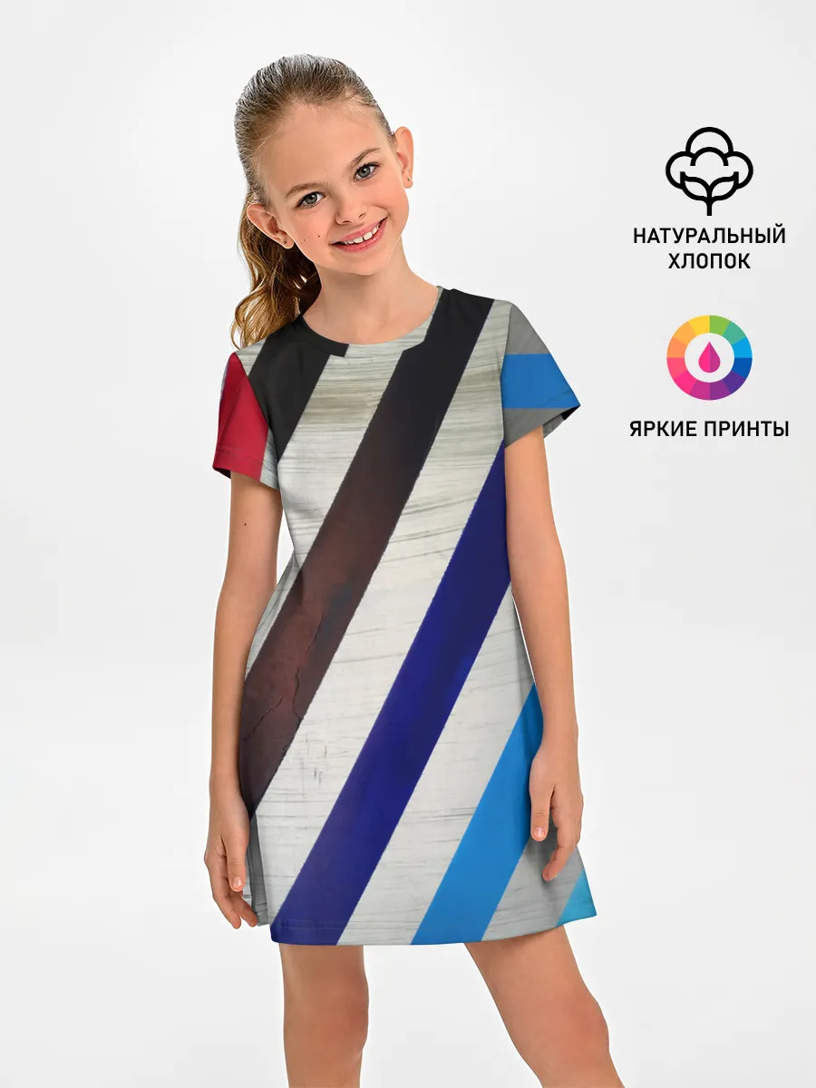 Детское платье / Косые линии полосы крупные