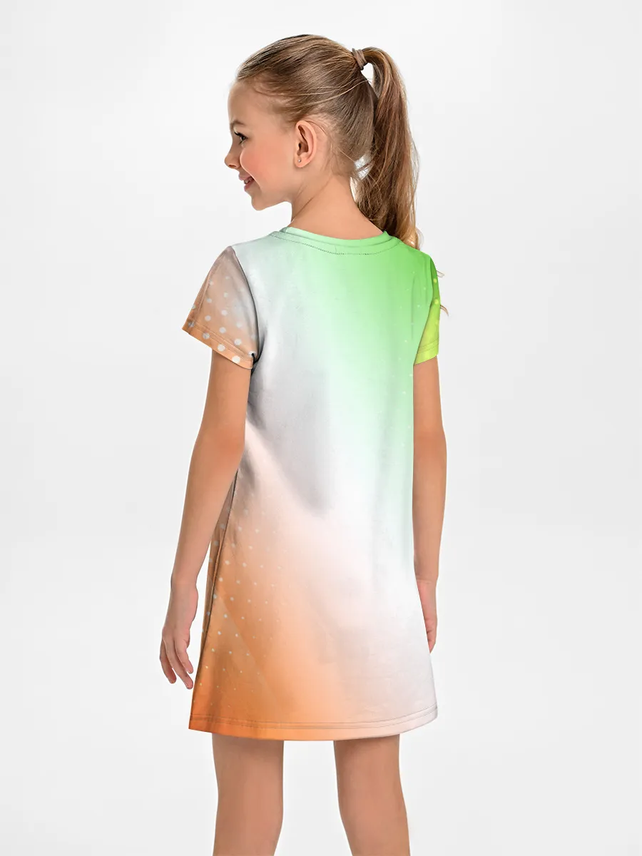 Детское платье / Поп Ит - Динозавр - Абстракция