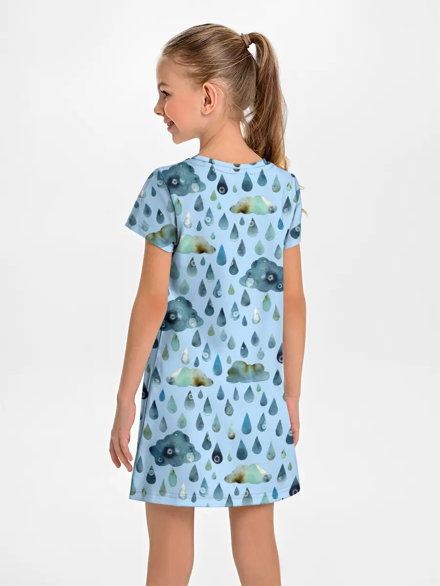 Детское платье / Дождливая осень.Тучки и дождь