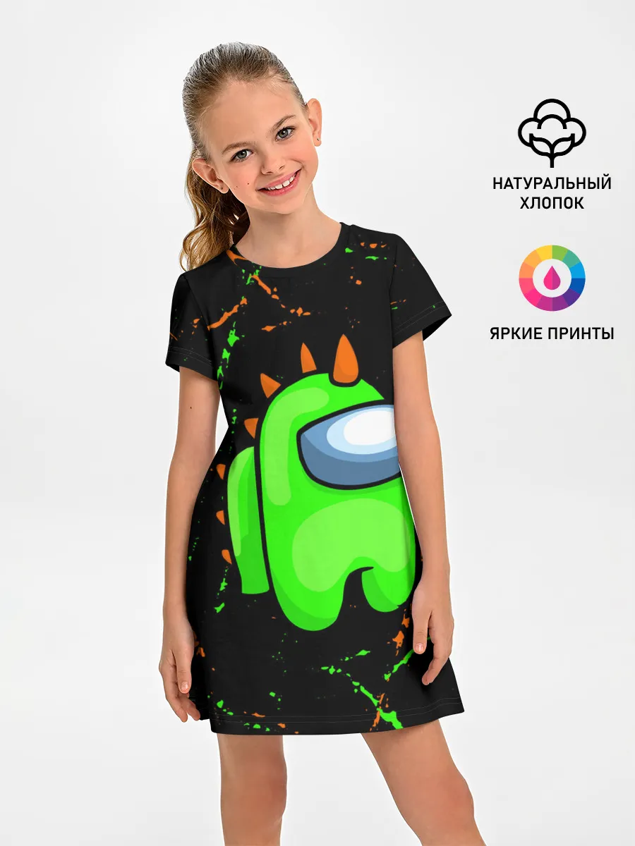 Детское платье / AMONG US - FORTNITE REX