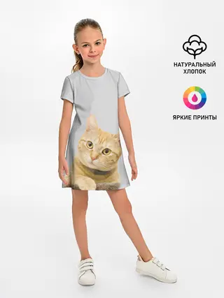 Детское платье / Рыжий котик