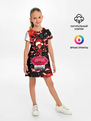 Детское платье / HAZBIN HOTEL НОВОГОДНИЙ.