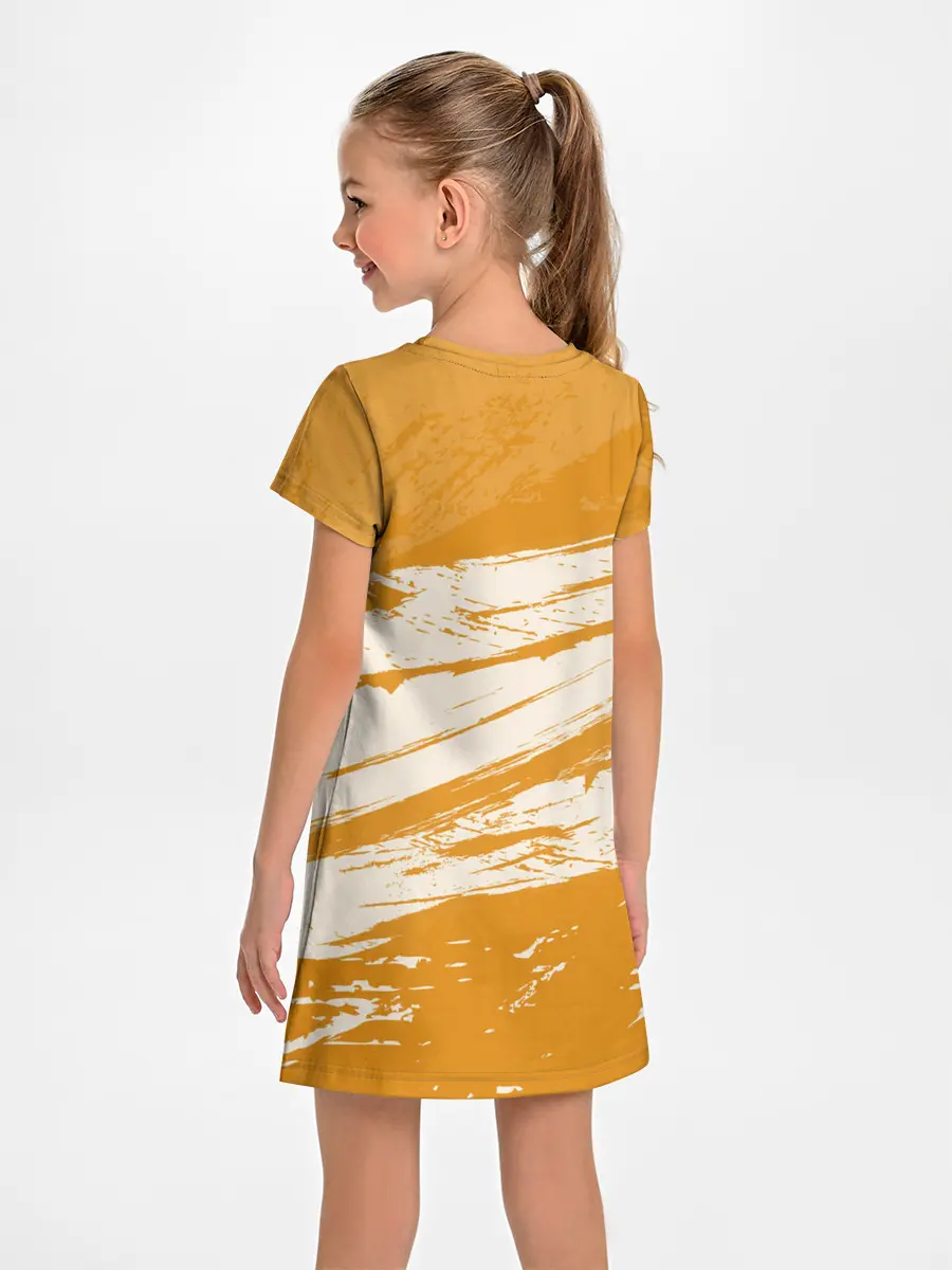 Детское платье / Хвост Феи оранжевые тона