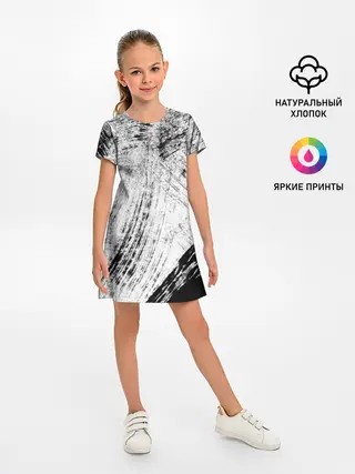 Детское платье / Серые штрихи