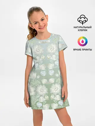 Детское платье / цветочный узор