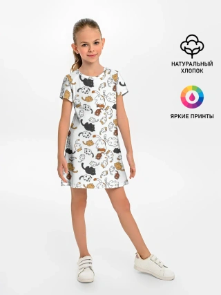 Детское платье / Котики.