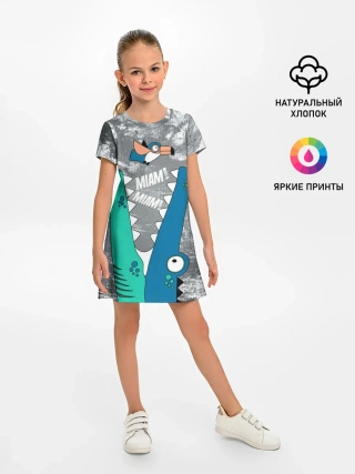 Детское платье / Крокодил и птичка Miam