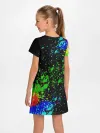 Детское платье / Врывающийся Монки. Радужный фон