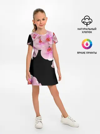 Детское платье / Орхидеи в ночи