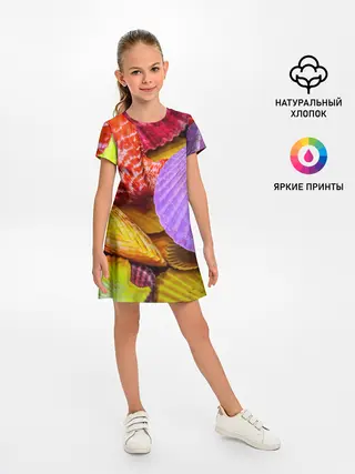 Детское платье / Разноцветные ракушки multicolored seashells