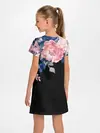 Детское платье / цветы на черном