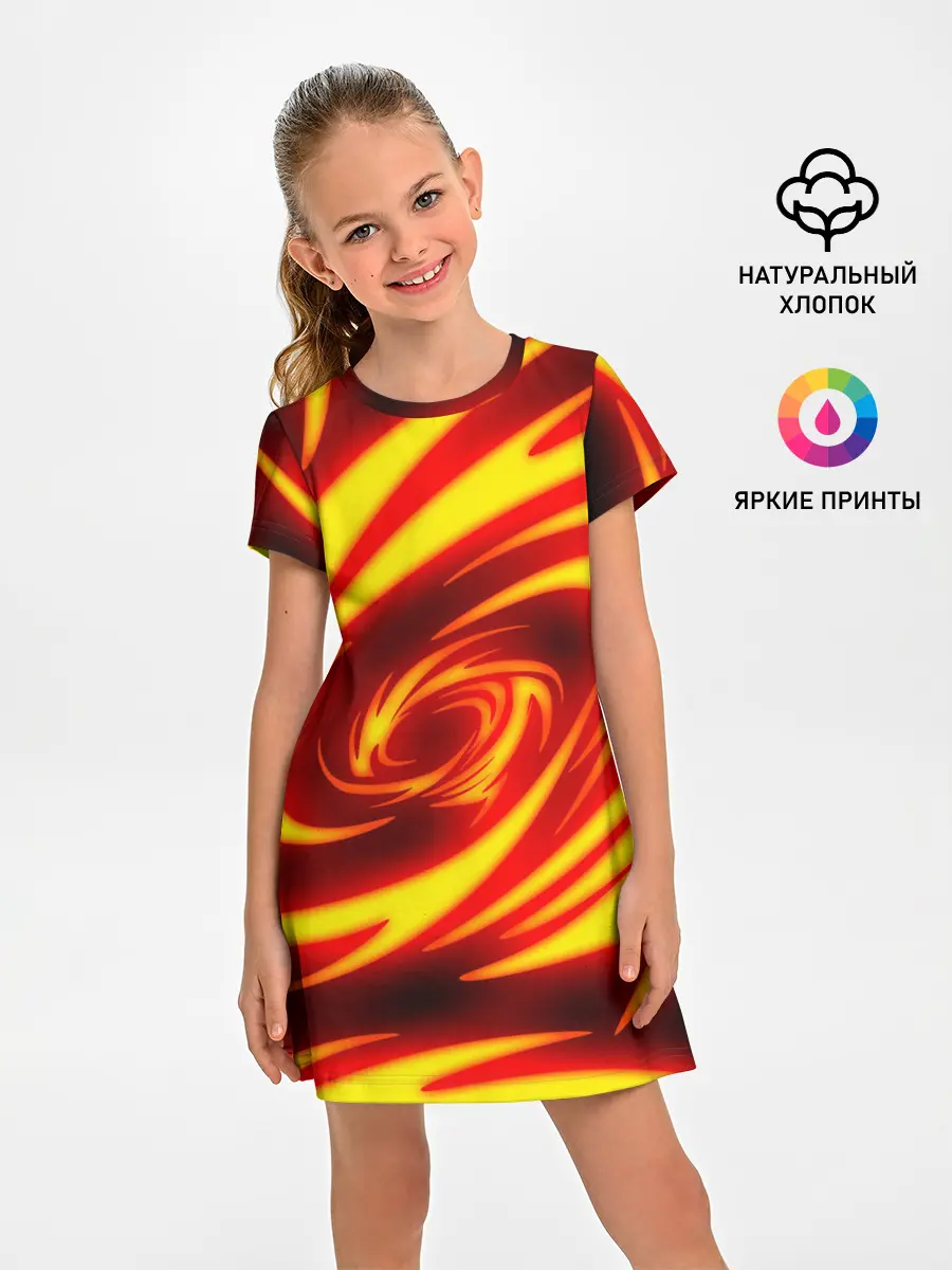 Детское платье / ОГНЕННЫЕ ВОЛНЫ | FIRE STRIPES