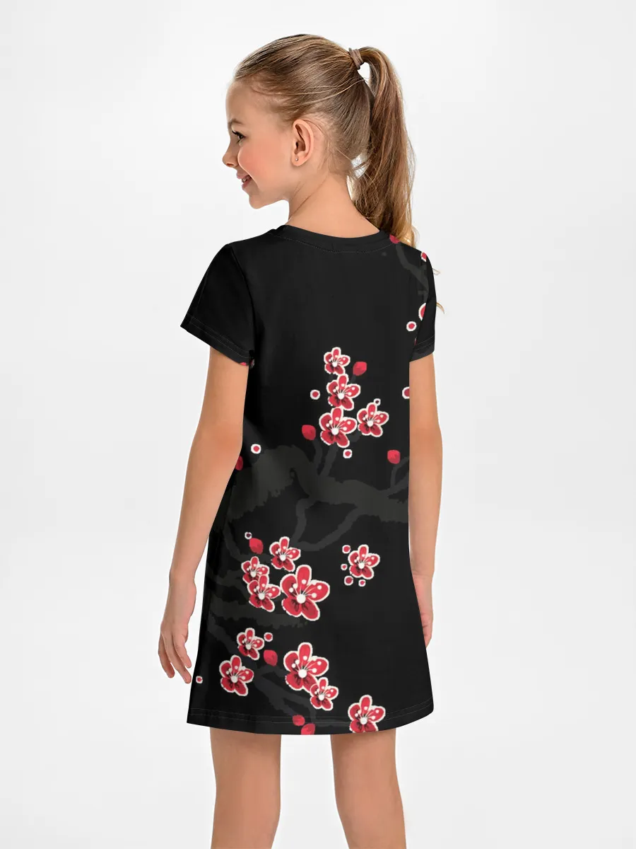Детское платье / САКУРА ЦВЕТЁТ И БЛАГАУХАЕТ
