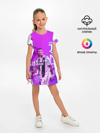 Детское платье / КРИШТИАНУ РОНАЛДУ / НЕОН