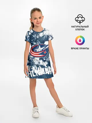 Детское платье / Коламбус Блю Джекетс, Columbus Blue Jackets