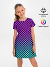 Детское платье / НЕОНОВАЯ ШАХМАТКА