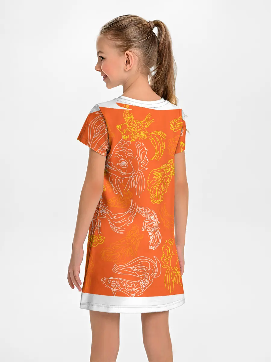 Детское платье / Нарисованные рыбки