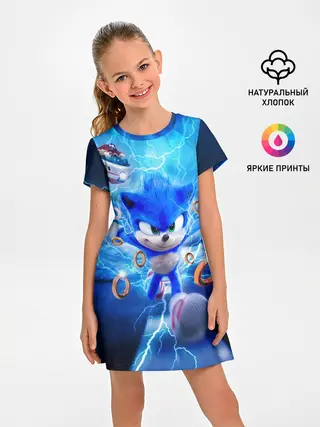 Детское платье / SONIC | СИНИЙ ЁЖ